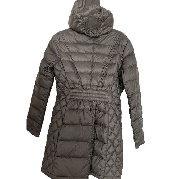 MICHAEL KORS PACKABLE DOWN. LONG GRAY SUPER LIGHT WEIGHT COAT SZ SMALL - Picture 12 of 14